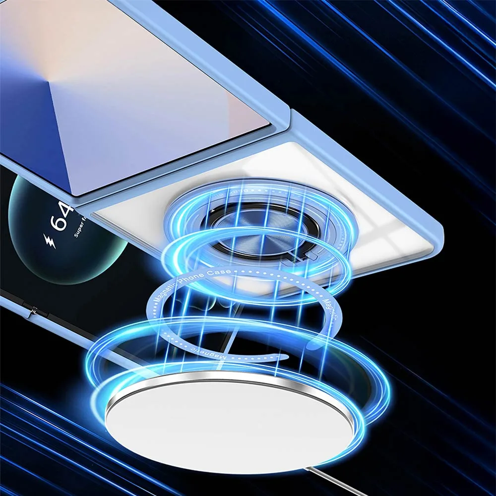 Coque de Protection Magnétique avec Bague 360° Z-FL3 Samsung Galaxy Z Flip 7 5G F766 Bleu — vue 3