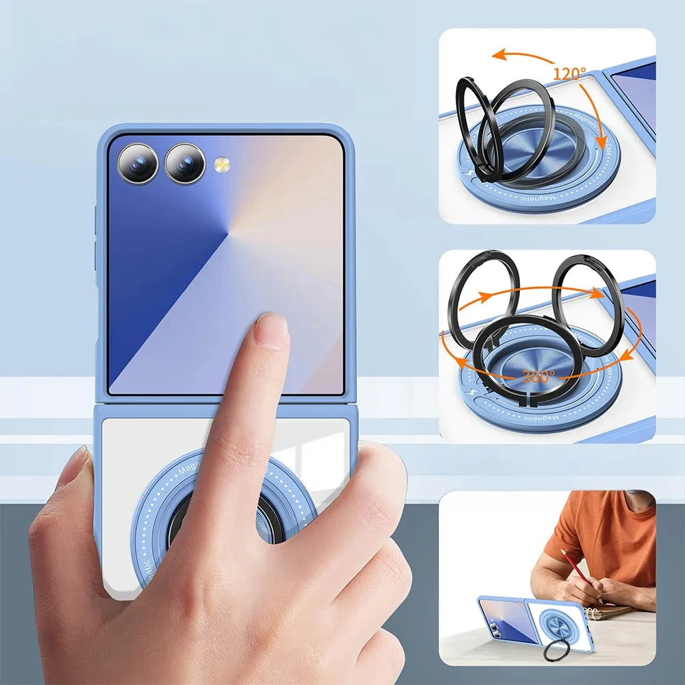 Coque de Protection Magnétique avec Bague 360° Z-FL3 Samsung Galaxy Z Flip 7 5G F766 Bleu — vue 5