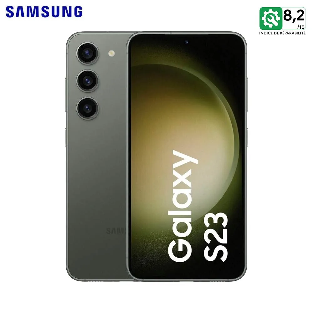 Smartphone Samsung Galaxy S23 5G S911 128GB Reconditionné (Boîte & Câble) Vert