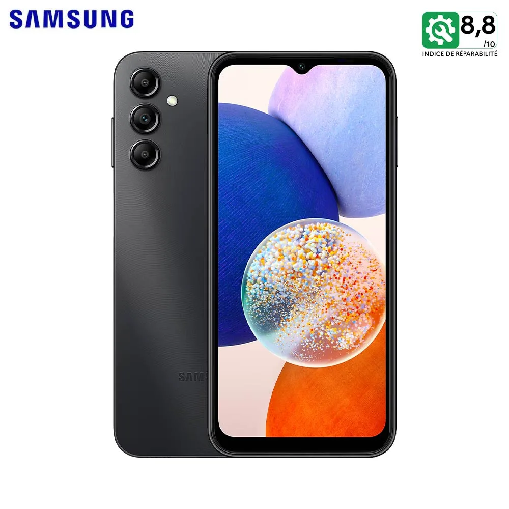 Smartphone Samsung Galaxy A14 5G A146 64GB Reconditionné (Boîte & Câble) Noir