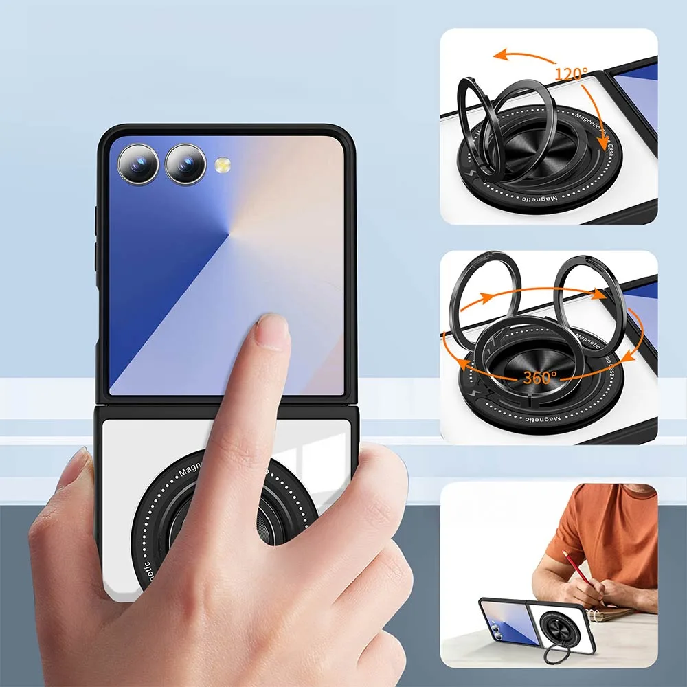 Coque de Protection Magnétique avec Bague 360° Z-FL3 Samsung Galaxy Z Flip 7 5G F766 Noir — vue 5