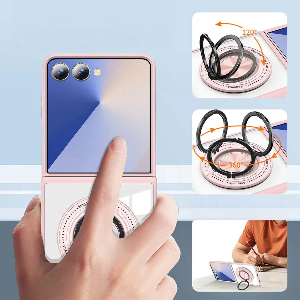 Coque de Protection Magnétique avec Bague 360° Z-FL3 Samsung Galaxy Z Flip 7 5G F766 Rose — vue 5