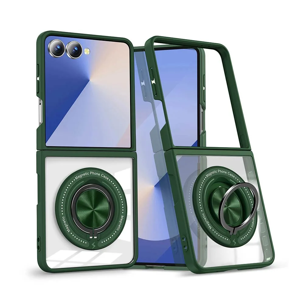 Coque de Protection Magnétique avec Bague 360° Z-FL3 Samsung Galaxy Z Flip 7 5G F766 Vert
