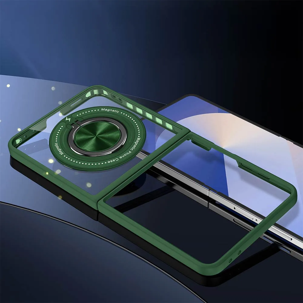 Coque de Protection Magnétique avec Bague 360° Z-FL3 Samsung Galaxy Z Flip 7 5G F766 Vert — vue 2