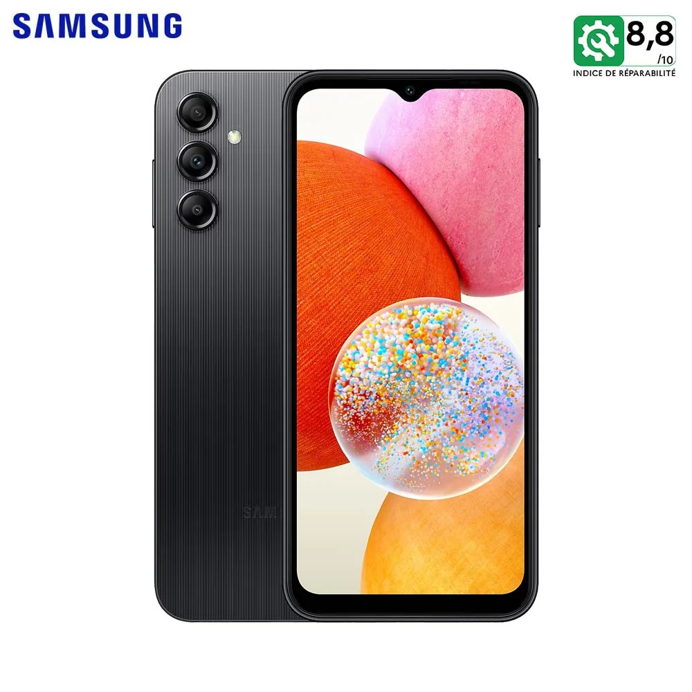 Smartphone Samsung Galaxy A14 5G A146 128GB Reconditionné (Boîte & Câble) Noir